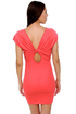 Twist and Knockout Coral Dress