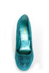 Mystic 1 Blue Glitter Fabric Platform Pumps