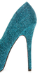 Mystic 1 Blue Glitter Fabric Platform Pumps