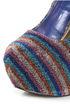 Mystic 2 Blue Striped Glitter Fabric Platform Pumps