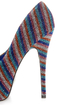 Mystic 2 Blue Striped Glitter Fabric Platform Pumps