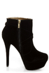 Dollhouse Slammin Black Strapped and Studded Platform Booties