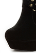 Dollhouse Slammin Black Strapped and Studded Platform Booties