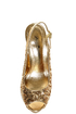 Anne Michelle Verdict 49 Gold Sequin Slingback Pumps
