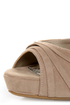 Anne Michelle Verdict 52 Taupe Stretchy Mesh and Suede Heels