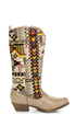 Big Buddha Wayne Natural Multi Southwest Print Cowboy Boots