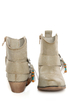 Big Buddha West Natural Paris Embellished Cowgirl Ankle Boots