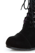 Blowfish India Black Fawn Lace-Up Wedge Booties