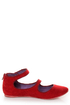 Blowfish Neo Red Corduroy Double Mary Jane Ballet Flats