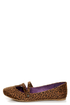 Blowfish Pippen Black and Rust Baby Cheetah Print Ballet Flats