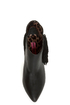 Betsey Johnson Ziah Black Leather & Suede Fringe Ankle Boots