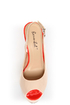Bonnibel Blooming 1 Blush Patent Peep Toe Slingback Heels