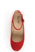 Doby 4 Red Velvet Mary Jane Ballet Flats