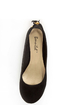Doby 6 Black Studded Heel Zipper Ballet Flats