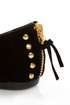 Doby 6 Black Studded Heel Zipper Ballet Flats