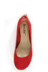 Doby 6 Red Studded Heel Zipper Ballet Flats