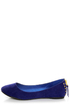 Doby 6 Royal Blue Studded Heel Zipper Ballet Flats