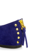 Doby 6 Royal Blue Studded Heel Zipper Ballet Flats