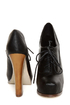 Bonnibel Elodie Black Lace-Up Oxford Heels