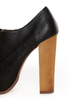Bonnibel Elodie Black Lace-Up Oxford Heels