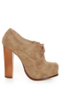 Bonnibel Elodie Camel Lace-Up Oxford Heels