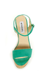 Bonnibel Hot 1 Sea Green Cork Wedge Sandals