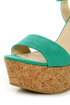 Bonnibel Hot 1 Sea Green Cork Wedge Sandals