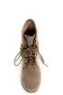 Sandy 35 Taupe Fringe Lace-Up Booties