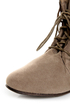 Sandy 35 Taupe Fringe Lace-Up Booties