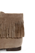 Sandy 35 Taupe Fringe Lace-Up Booties