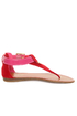 Bamboo Ashley 27X Red & Pink Thong Sandals