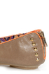 Bamboo Bikini 01 Taupe Studded Heel Zipper Ballet Flats