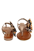 Bamboo Bloom 61 Taupe Zig-Zag Print Side Bow Thong Sandals