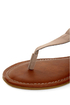 Bamboo Bloom 61 Taupe Zig-Zag Print Side Bow Thong Sandals