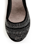 Bamboo Crush 20 Black Rhinestone-Studded Ballet Flats