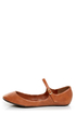 Bamboo Crush 25 Chestnut Brown Mary Jane Ballet Flats