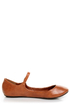 Bamboo Crush 25 Chestnut Brown Mary Jane Ballet Flats
