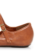 Bamboo Crush 25 Chestnut Brown Mary Jane Ballet Flats