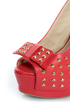 Toi et Moi Daisy 07 Red Studded Slingback Platform Heels