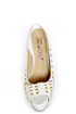 Toi et Moi Daisy 07 White Studded Slingback Platform Heels