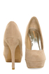 Bamboo Dash 02N Nude Suede Platform Pumps