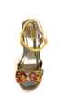 Bamboo Driven 69 Yellow Multi Print Espadrille Wedge Sandals