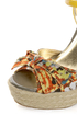Bamboo Driven 69 Yellow Multi Print Espadrille Wedge Sandals