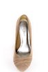 Bamboo Ericka 04 Nude Suede Ruched Platform Heels