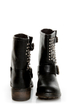 Bamboo Italo 03 Black Studded Motorcycle Ankle Boots