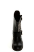 Bamboo Italo 03 Black Studded Motorcycle Ankle Boots