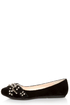 Bamboo Jayden 01 Black Belted and Studded Pointed Flats