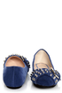 Bamboo Jayden 01 Blue Belted and Studded Pointed Flats