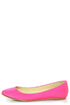Bamboo Jump 01P Neon Pink Lycra Pointed Flats