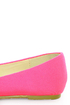 Bamboo Jump 01P Neon Pink Lycra Pointed Flats